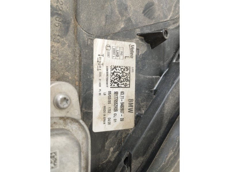 Recambio de faro izquierdo para bmw serie 1 lim. (f40) 1.5 12v turbodiesel referencia OEM IAM 6311948280709  
