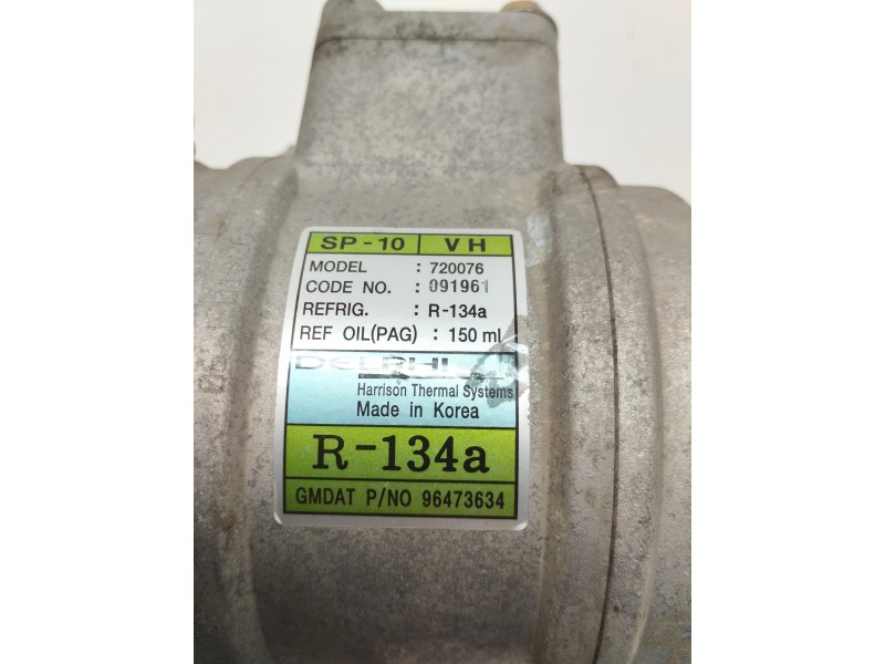 Recambio de compresor aire acondicionado para chevrolet kalos 1.2 cat referencia OEM IAM 96473634  