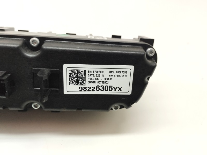 Recambio de mando climatizador para opel crossland x 1.2 referencia OEM IAM 98226305YX  