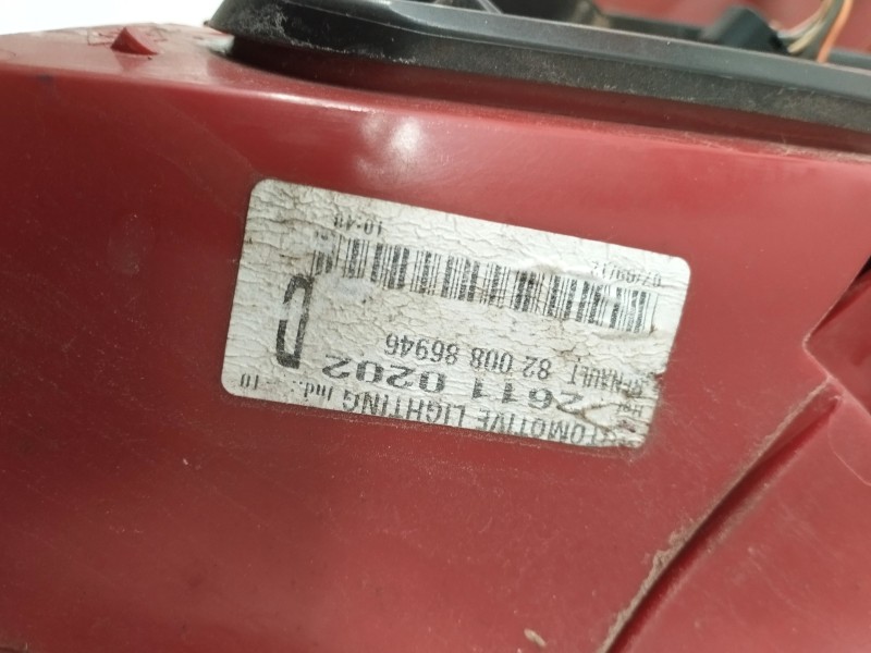 Recambio de piloto trasero derecho para renault clio iii exception referencia OEM IAM 8200886946  