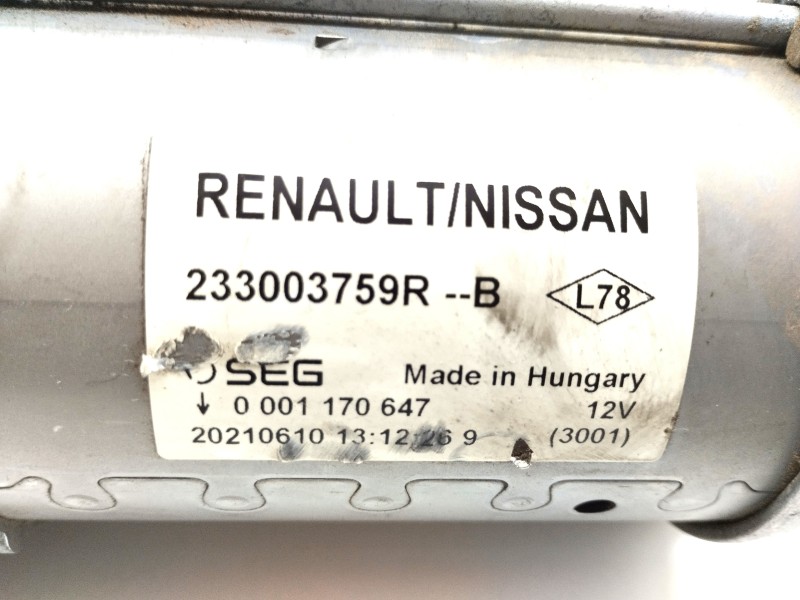 Recambio de motor arranque para dacia duster ii 1.5 blue dci diesel fap cat referencia OEM IAM 233003759R  