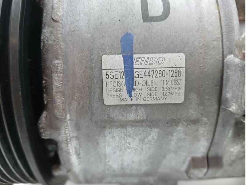 Recambio de compresor aire acondicionado para toyota auris 2.0 d-4d cat referencia OEM IAM 5SE12C  