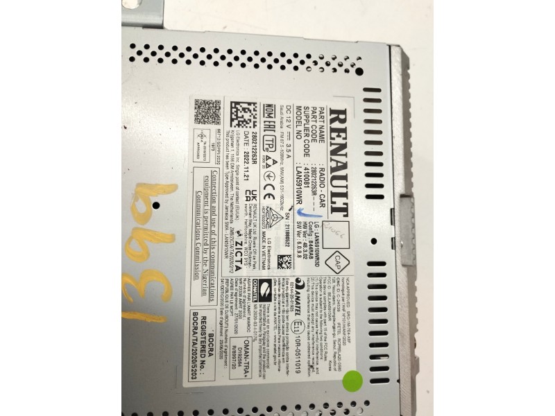 Recambio de pantalla multifuncion para dacia sandero sl 2019 referencia OEM IAM 280212263R  