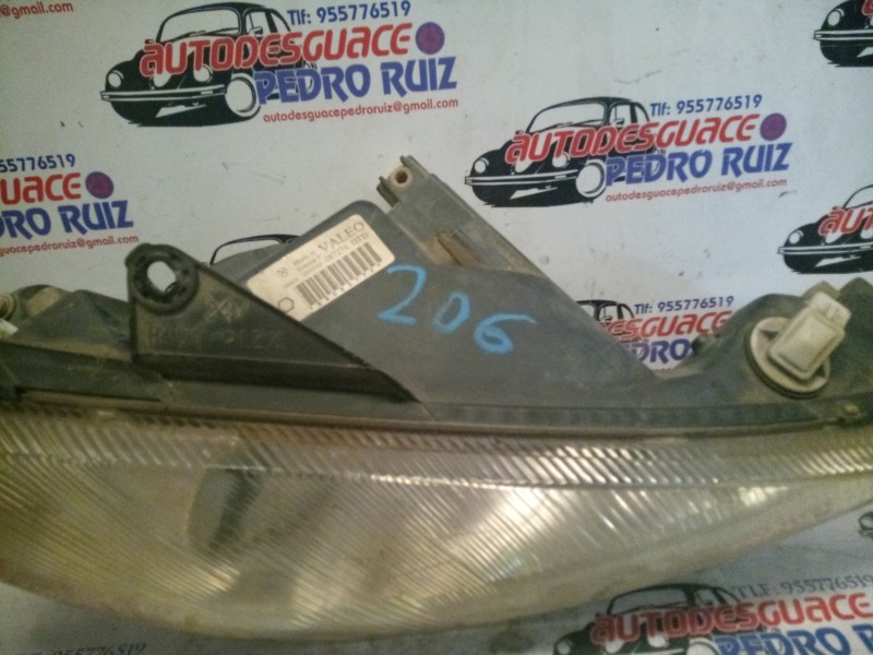 Recambio de faro derecho para peugeot 206 berlina referencia OEM IAM   
