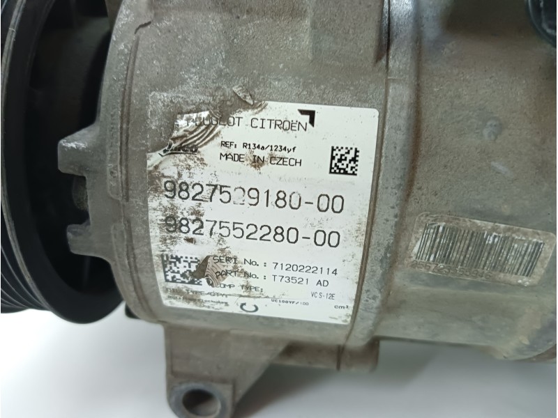 Recambio de compresor aire acondicionado para citroën c4 picasso 1.2 12v e-thp referencia OEM IAM 982752918000  
							