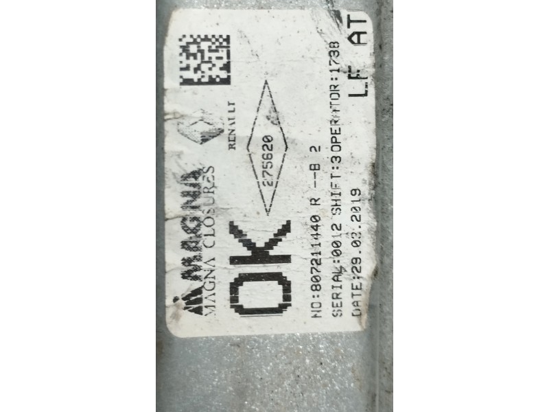 Recambio de elevalunas delantero izquierdo para dacia sandero stepway essential referencia OEM IAM 807211440R  