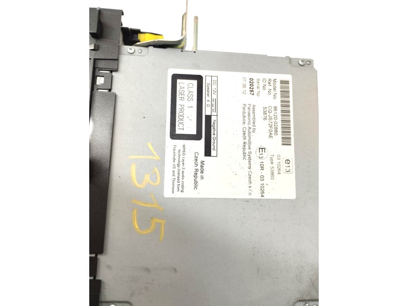 Recambio de sistema audio / radio cd para toyota auris 1.4 turbodiesel cat referencia OEM IAM 8612002880  