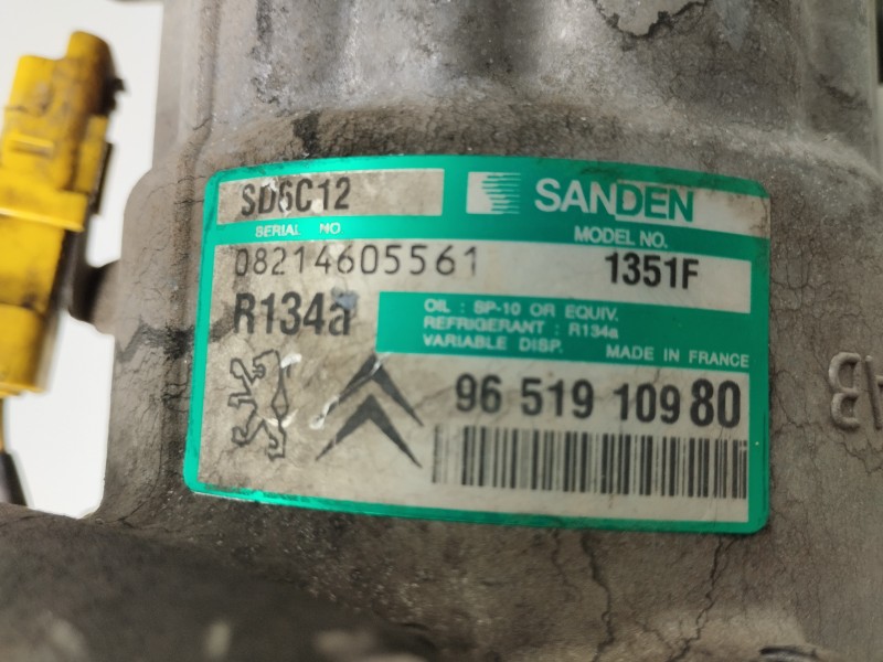 Recambio de compresor aire acondicionado para citroën c4 coupe vtr referencia OEM IAM 9651910980  