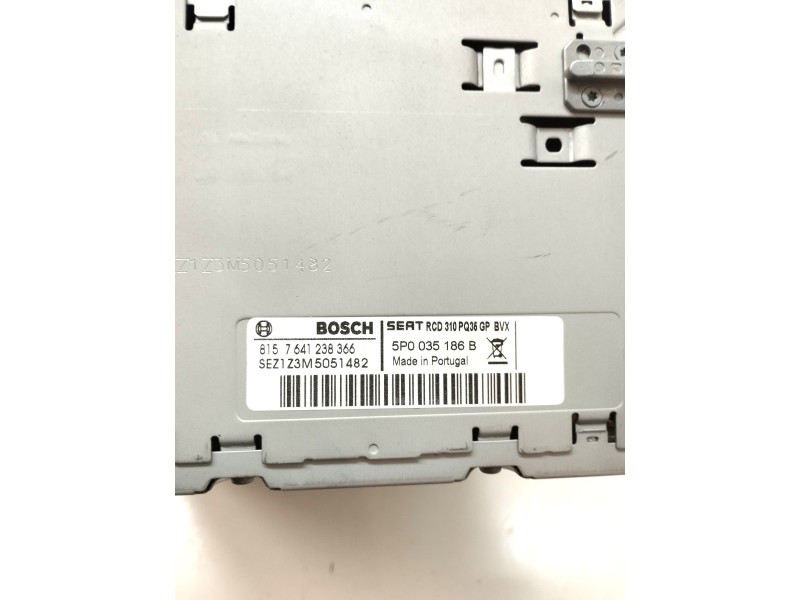 Recambio de sistema audio / radio cd para seat leon (1p1) 1.6 tdi referencia OEM IAM 5P0035186B  