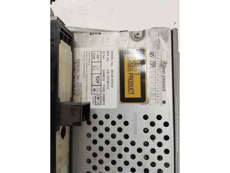 Recambio de sistema audio / radio cd para toyota corolla verso (r1) 2.2 turbodiesel cat referencia OEM IAM 861200F010  