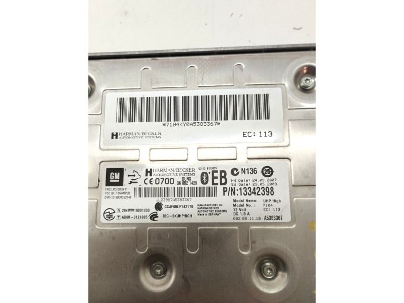 Recambio de modulo electronico para opel insignia sports tourer sport referencia OEM IAM 13342398  