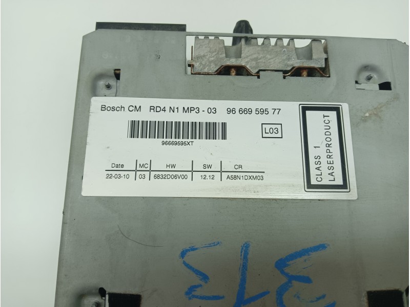 Recambio de sistema audio / radio cd para peugeot 3008 1.6 hdi fap cat (9hz / dv6ted4) referencia OEM IAM 9666959577  
							