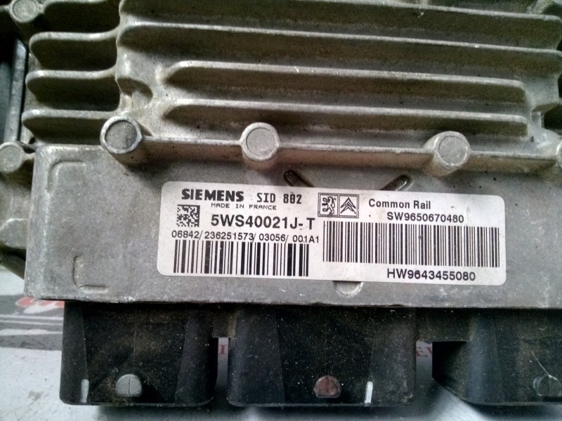 Recambio de centralita motor uce para citroën c3 1.4 hdi referencia OEM IAM 9650670480  