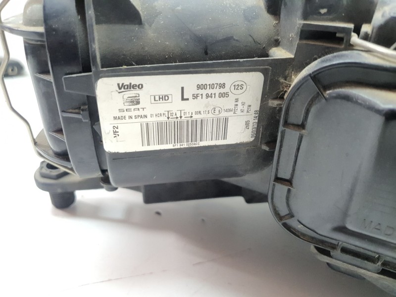 Recambio de faro izquierdo para seat leon (5f1) 1.6 tdi referencia OEM IAM 5F1941005  