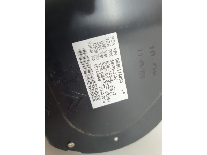 Recambio de cuadro instrumentos para peugeot 3008 1.6 hdi fap cat (9hz / dv6ted4) referencia OEM IAM 9666174980  