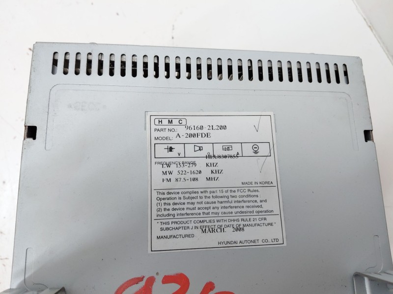 Recambio de sistema audio / radio cd para hyundai i30 1.4 cat referencia OEM IAM 961602L200  