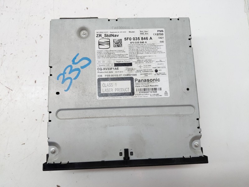 Recambio de sistema dvd para seat leon (5f1) 1.6 tdi referencia OEM IAM 5F0035846A  