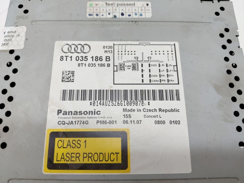 Recambio de sistema audio / radio cd para audi a4 ber. (b8) básico referencia OEM IAM 8T1035186B  