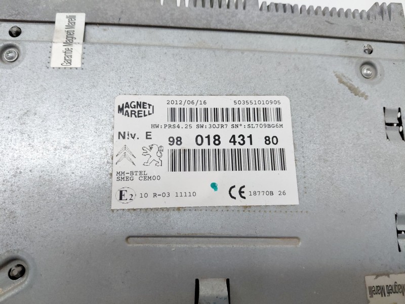 Recambio de sistema audio / radio cd para peugeot 208 1.2 12v vti referencia OEM IAM 9801843180  