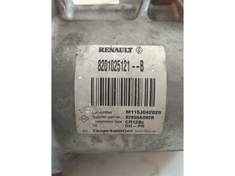 Recambio de compresor aire acondicionado para dacia logan mcv ii 1.5 dci diesel fap cat referencia OEM IAM 8201025121B  