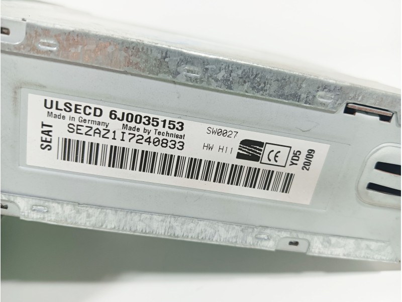 Recambio de sistema audio / radio cd para seat ibiza sc (6j1) reference referencia OEM IAM 6J0035153  
							