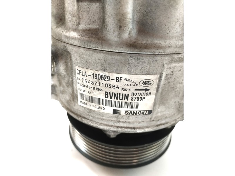Recambio de compresor aire acondicionado para jaguar xe 2.0 diesel cat referencia OEM IAM CPLA19D629BF   Recambio de compresor aire acondicionado para jaguar xe 2.0 diesel cat referencia OEM IAM CPLA19D629BF