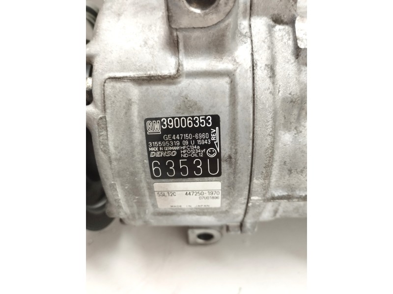 Recambio de compresor aire acondicionado para opel corsa e selective referencia OEM IAM GE4471506960  
