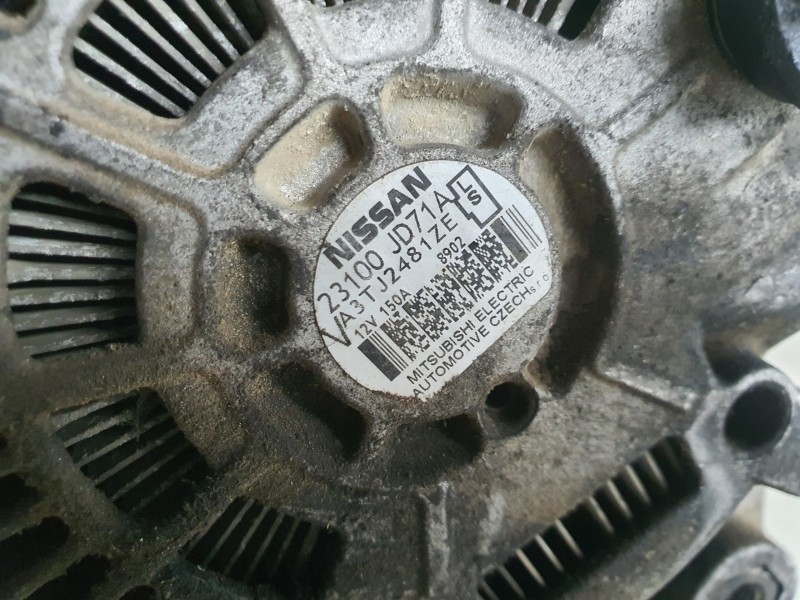 Recambio de alternador para nissan qashqai+2 (jj10) 2.0 dci turbodiesel cat referencia OEM IAM 23100JD71A  
							