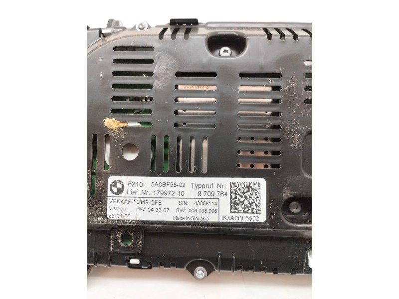Recambio de cuadro instrumentos para bmw serie 1 lim. (f40) 1.5 12v turbodiesel referencia OEM IAM 5A0BF55  
							