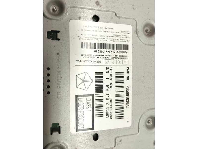 Recambio de sistema audio / radio cd para renault vel satis (bj0) 2.2 dci turbodiesel referencia OEM IAM P05091036AJ  
							