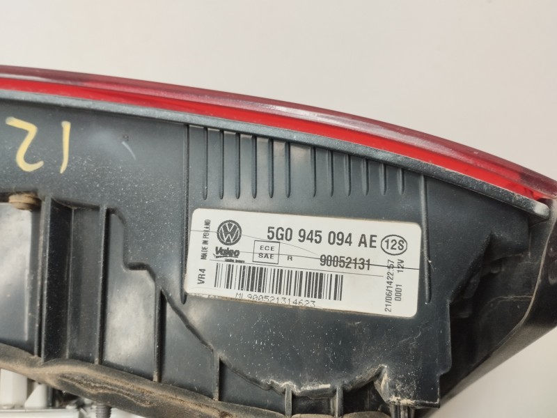 Recambio de piloto trasero derecho interior para volkswagen golf vii lim. 2.0 tdi referencia OEM IAM 5G0945094AE  