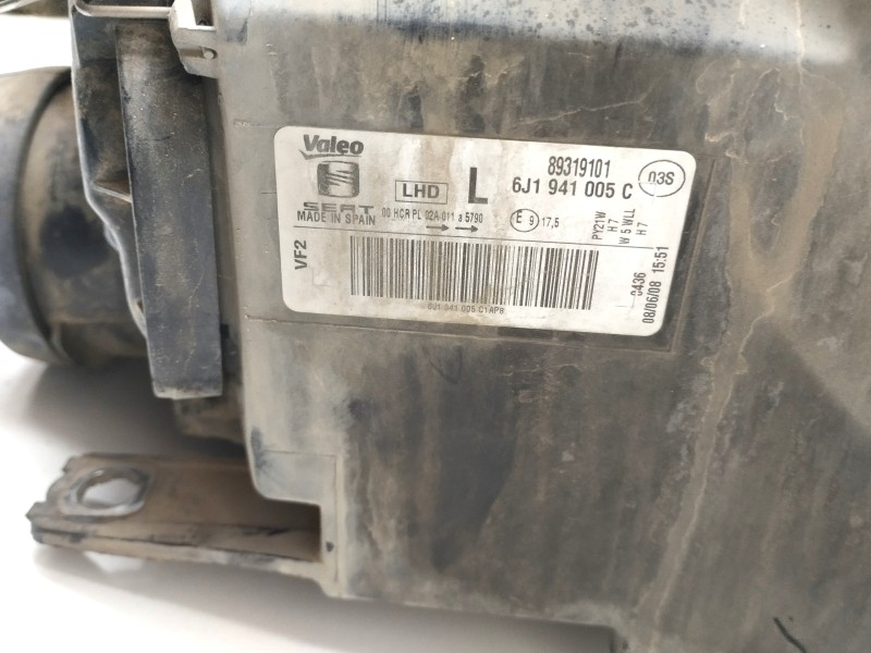 Recambio de faro izquierdo para seat ibiza (6j5) 1.9 tdi referencia OEM IAM 6J1941005C  
