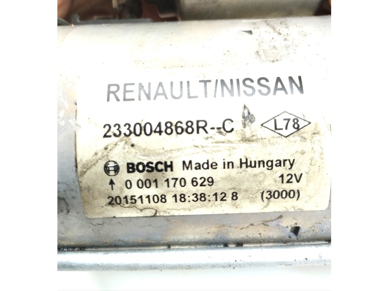 Recambio de motor arranque para renault kangoo 1.5 dci diesel fap referencia OEM IAM 233004868RC  