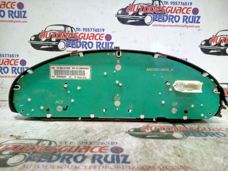 Recambio de cuadro instrumentos para peugeot 407 2.0 16v hdi fap referencia OEM IAM 9646283280  