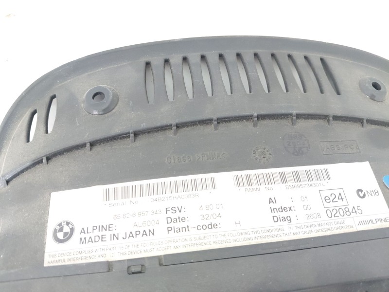 Recambio de pantalla multifuncion para bmw serie 5 berlina (e60) 3.0 24v cat referencia OEM IAM 65826957343  
							