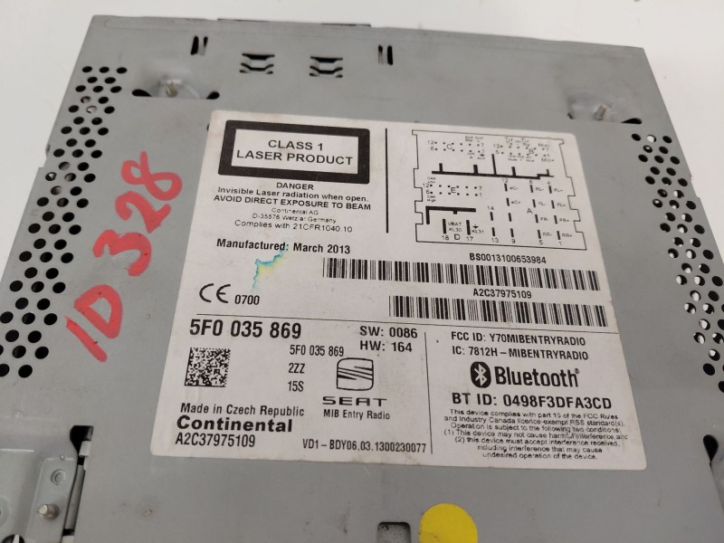 Recambio de pantalla multifuncion para seat leon (5f1) 1.6 tdi referencia OEM IAM 5F0035869  