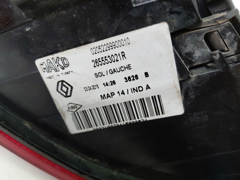 Recambio de piloto trasero izquierdo para renault clio iv authentique referencia OEM IAM 265553021R  
							