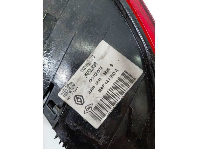 Recambio de piloto trasero derecho para renault clio iv authentique referencia OEM IAM 265506608R  
							