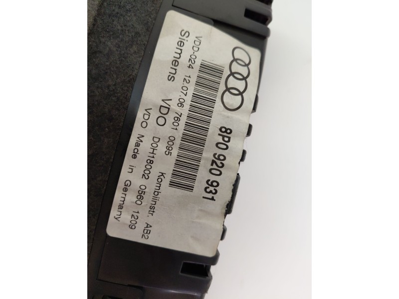 Recambio de cuadro instrumentos para audi a3 (8p) 2.0 tdi referencia OEM IAM 8P0920931  
							