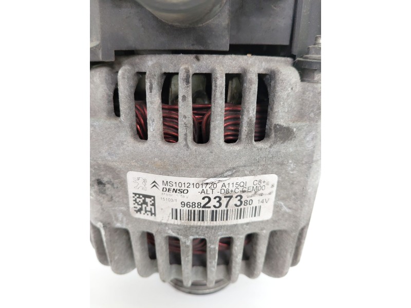 Recambio de alternador para peugeot 208 1.2 12v vti referencia OEM IAM 9688237380  