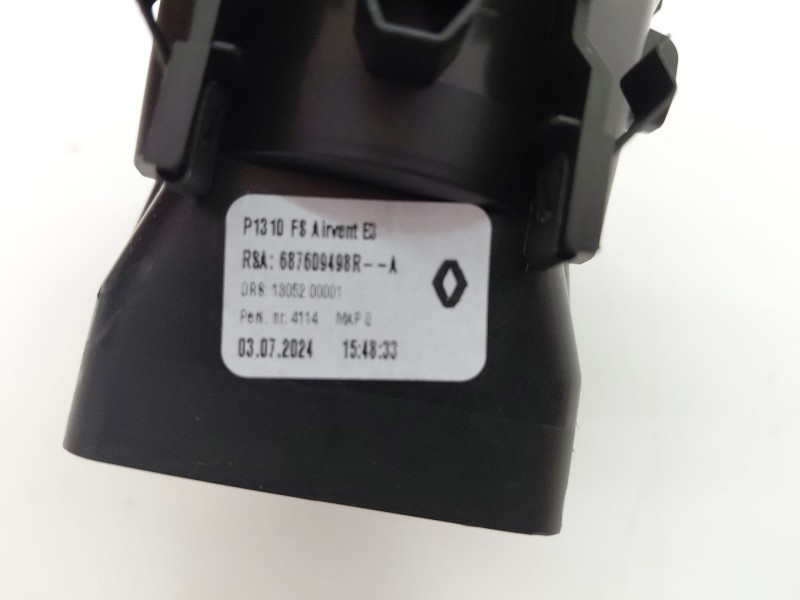 Recambio de rejilla aireadora para dacia duster (pym/pyn) duster referencia OEM IAM 687609498R  