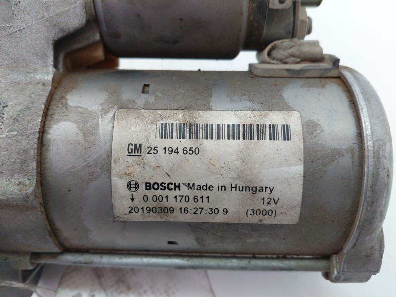 Recambio de motor arranque para opel mokka / mokka x (j13) 1.4 4x4 (_76) referencia OEM IAM 25194650  