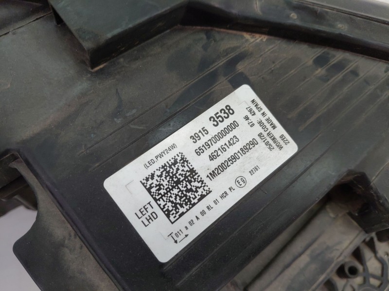 Recambio de faro izquierdo para opel crossland x design line referencia OEM IAM 39153538  