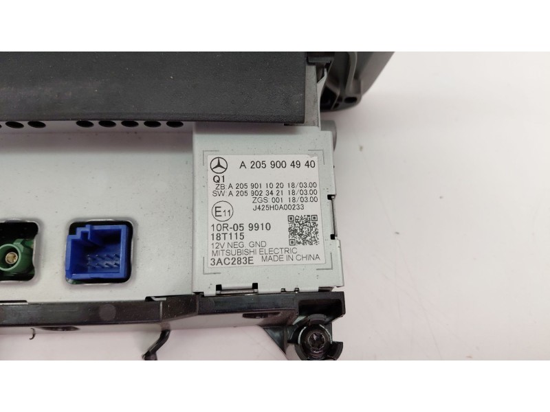 Recambio de pantalla multifuncion para mercedes-benz clase c (w205) lim. c 200 d (205.001) referencia OEM IAM A2059004940  