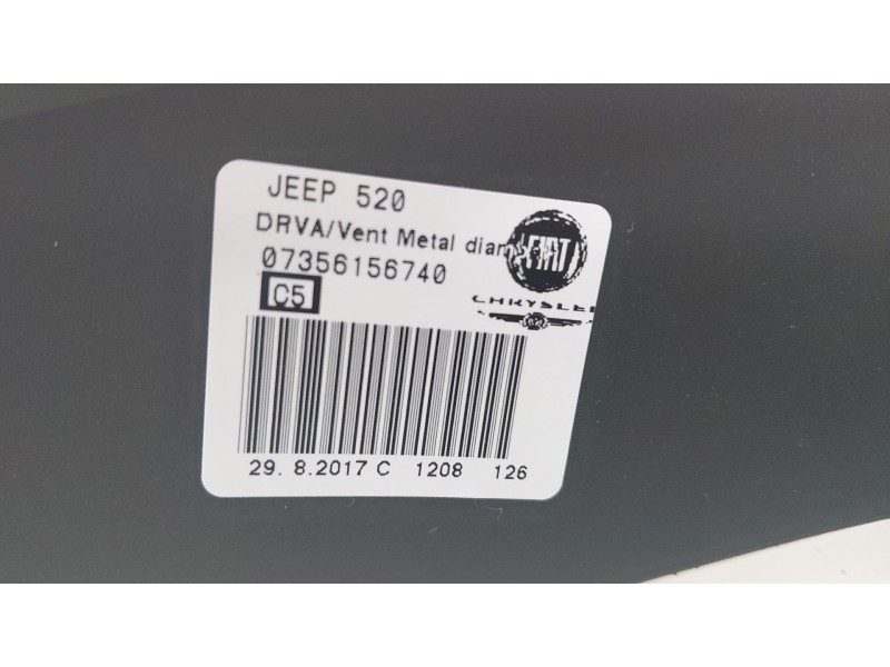 Recambio de rejilla aireadora para jeep renegade suv (bu, b1, bv) 1.6 crd referencia OEM IAM 07356156740  
							