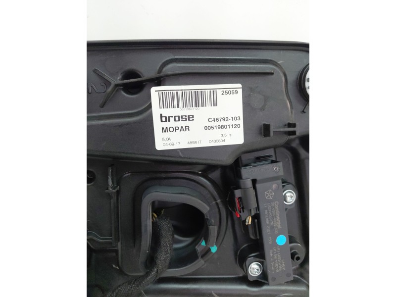 Recambio de elevalunas trasero derecho para jeep renegade suv (bu, b1, bv) 1.6 crd referencia OEM IAM 00519801120  