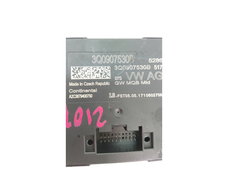 Recambio de modulo electronico para volkswagen golf vii (5g1, bq1, be1, be2) 1.0 tsi referencia OEM IAM 3Q0907530B  
							