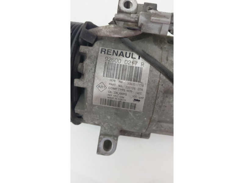 Recambio de compresor aire acondicionado para renault clio iv (bh_) 0.9 tce 90 referencia OEM IAM 926000217R  
							