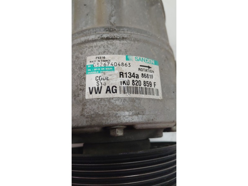 Recambio de compresor aire acondicionado para seat altea (5p1) 1.9 tdi referencia OEM IAM 1K0820859F  