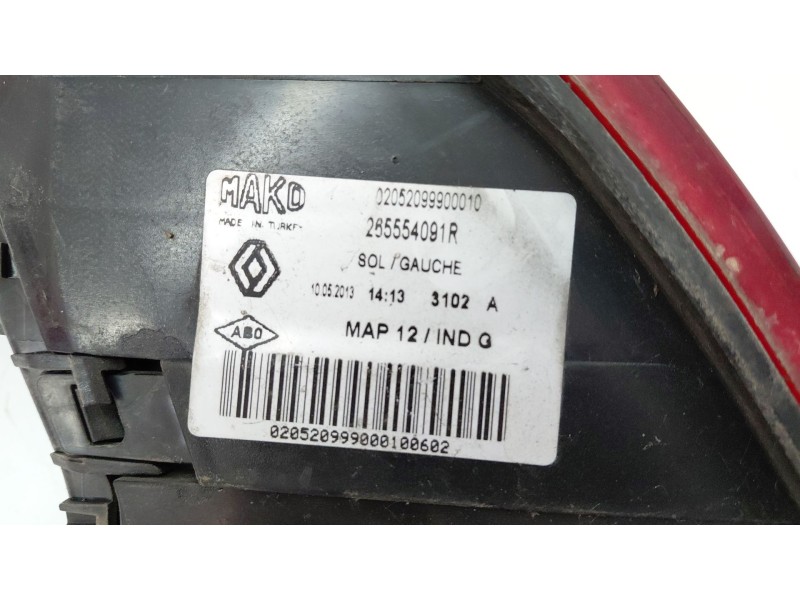 Recambio de piloto trasero izquierdo para renault clio iv (bh_) 0.9 tce 90 referencia OEM IAM 265554091R  
							